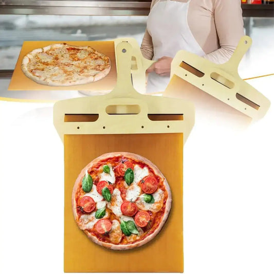 Kitchen Gadgets Sliding Pizza Shovel Non Stick Pizza Smooth Cutting Board Storage