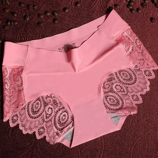 Sexy Ice Silk Women's Lace Thong Panties