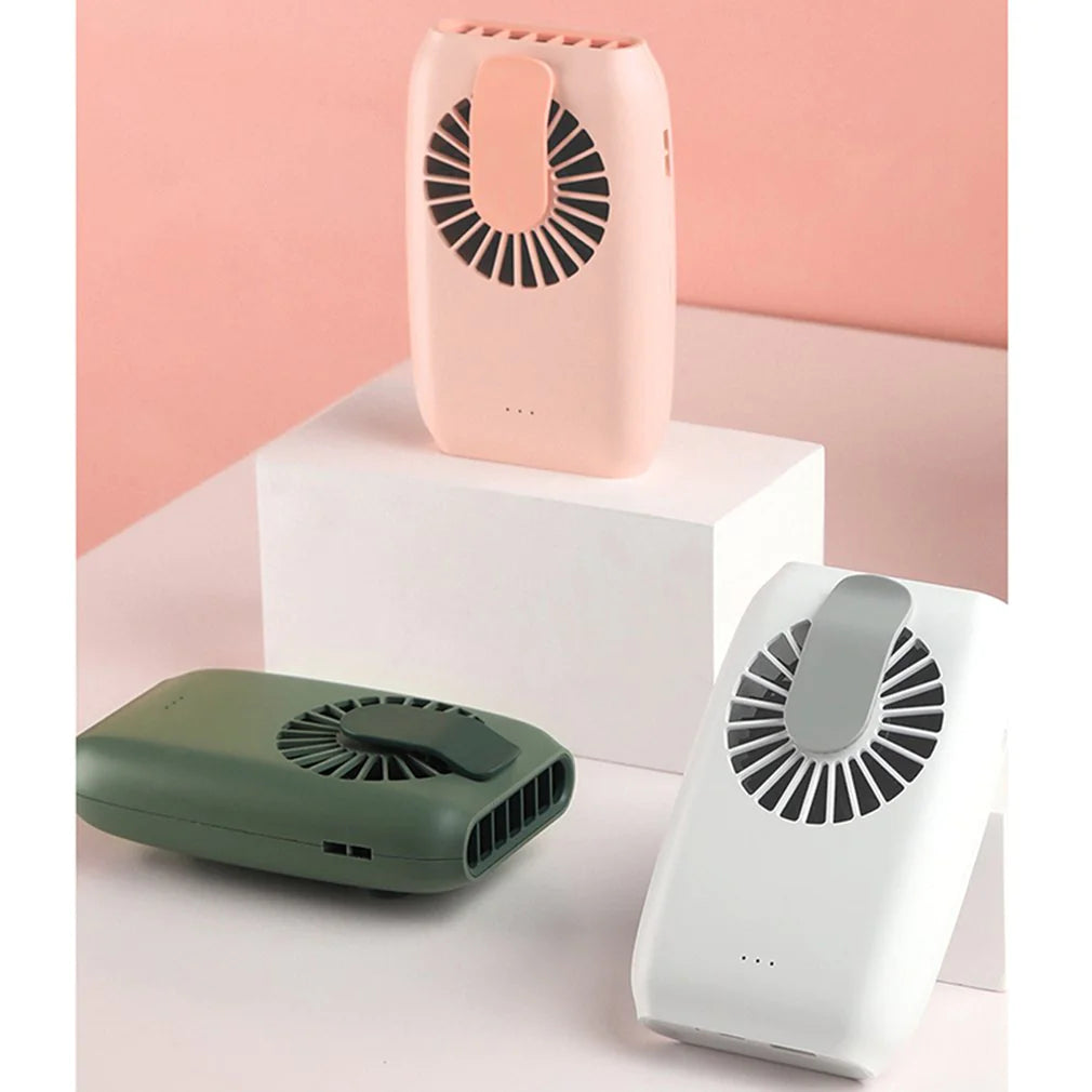 USB Rechargeable Neck Fan - Mini Silent Handheld Fan