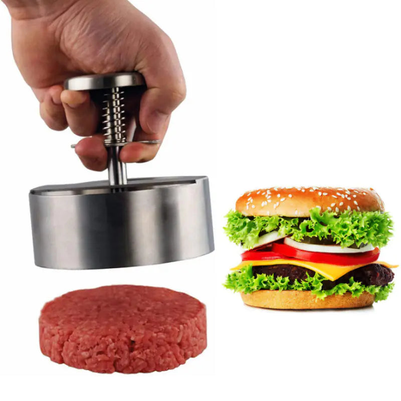 Stainless Steel Burger Press Mould Kitchen Gadget
