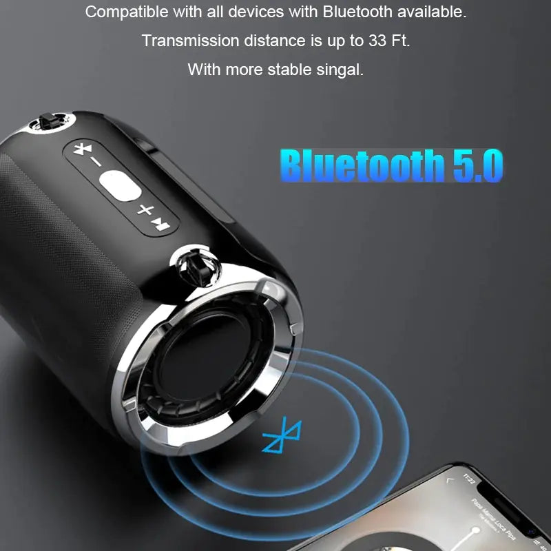 Portable Anti-Fall Bluetooth Speaker with Subwoofer