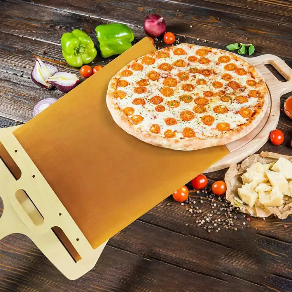 Kitchen Gadgets Sliding Pizza Shovel Non Stick Pizza Smooth Cutting Board Storage