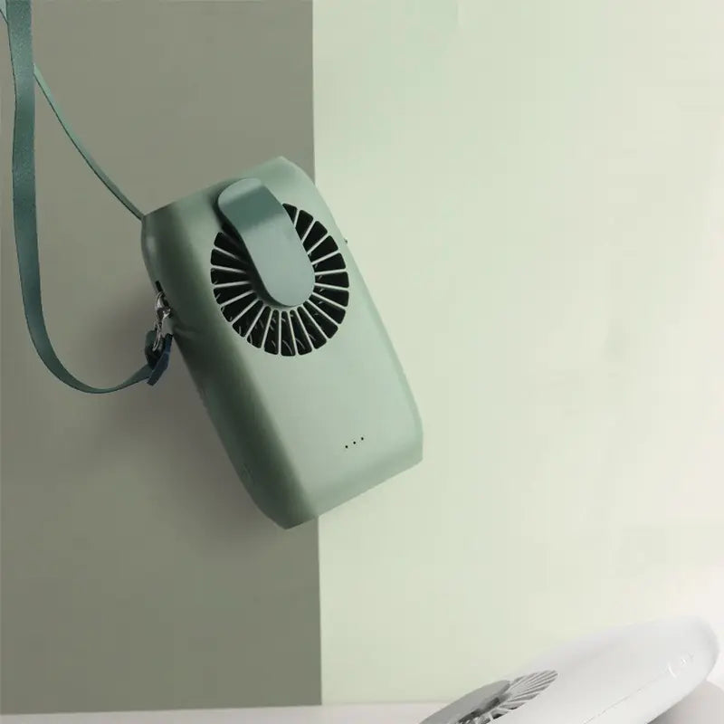 USB Rechargeable Neck Fan - Mini Silent Handheld Fan